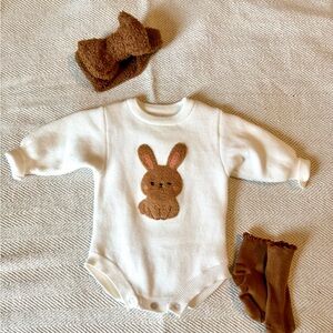 Baby Girl Easter / Bunny Romper Set